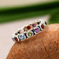 Eternity band,Chakra Gemstone,Infinity Ring,Wedding Jewelry,Engagement Ring,Anniversary gift,solid sterling 925 silver jewelry