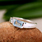 Solitaire Baguette Blue Topaz Ring,Natural Gemstone 925 Sterling Silver Handmade Jewelry,Anniversary Ring,Birthday Gift,Proposal Ring