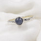 Sterling 925 Silver Textured Jewelry,Sapphire Gemstone Oxidized Ring,Engagement Ring,Anniversary gift,,Gift For mother