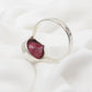 Solitaire Faceted Tear Drop Red Ruby Ring,925 Sterling Silver Handmade Women/Men Everyday Jewelry,Bride's Maid Ring,Anniversary Gift