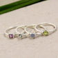 Blue Topaz,Peridot,Opal Stackable Rings,Set of Four rings,Minimalist 925 sterling silver jewelry,Anniversary Gift,Christmas Gift Ring
