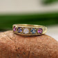 Gorgeous Multi Gemstone Band,Amethyst Iolite Ring,Engagement Ring, 925 Solid Sterling Silver Jewelry,Wedding Band