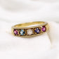 Gorgeous Multi Gemstone Band,Amethyst Iolite Ring,Engagement Ring, 925 Solid Sterling Silver Jewelry,Wedding Band