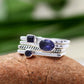 Iolite Ring set,Designer Four rings set,Birthday Gift,Gift Anniversary Ring,925 sterling Silver,Genuine Gemstone jewelry