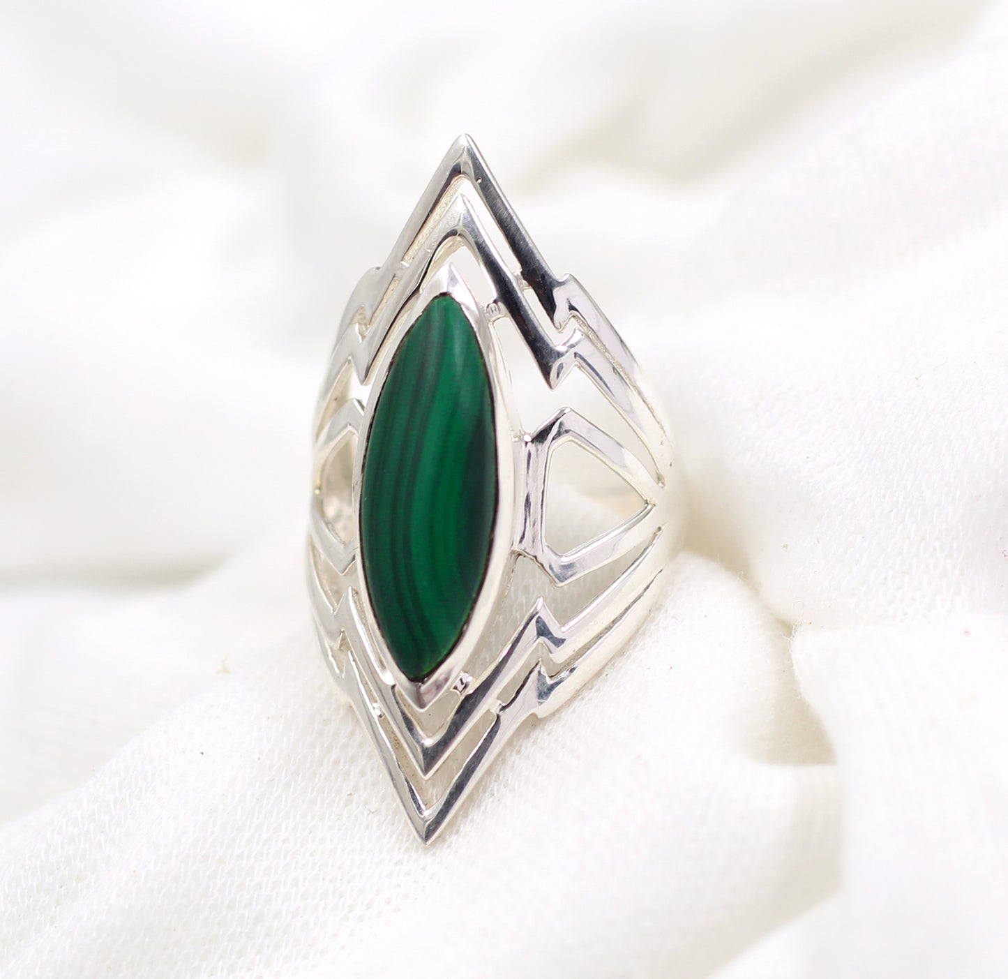 925 Sterling Silver Unisex Ring,Exclusive Malachite Ring,gemstone jewelry,Anniversary Gift,Healing Gemstone,Birthday Gift,Thanksgiving Gift