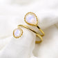 Moonstone Ring,Gold Plated,925 Silver Handmade Jewelry,Anniversary Gift,Valentine Gift Ring,Trendy,Spiral Ring,For Me