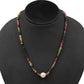 925 Sterling Silver Handmade Jewelry,Real Tourmaline Multi Color Beads & Pearl Necklace,Elegant Party Wear,Anniversary Necklace ,Valentine Gift
