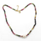 925 Sterling Silver Handmade Jewelry,Real Tourmaline Multi Color Beads & Pearl Necklace,Elegant Party Wear,Anniversary Necklace ,Valentine Gift