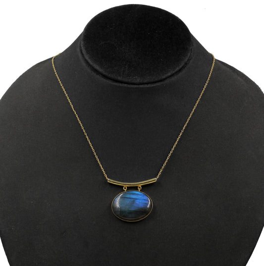 Solid 925 Sterling Silver Jewelry,Labradorite Oval Handmade Gift Necklace,Christmas Gift Labradorite Necklace,Partywear Labradorite Necklace