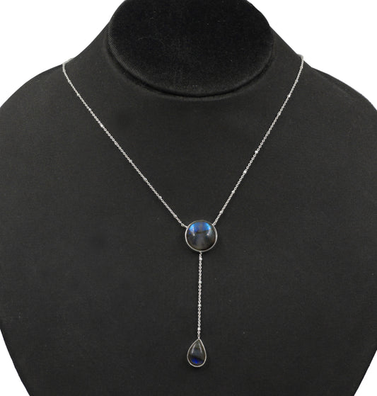 Solid 925 Sterling Silver Jewelry,Labradorite Gemstone Handmade Necklace,Women's Gift Necklace,Birthday Gift Necklace,Anniversary Gift