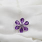 Gorgeous Amethyst Necklace,Flower Pendant Chain,925 Silver Handmade Jewelry,Anniversary Gift,Proposal Necklace,Mother's Day Gift
