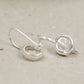Minimalist Cabochon Gemstone Earrings,Amethyst/Crystal Quartz hangings,925 Sterling Silver,Anniversary Gift,Wedding Jewelry