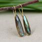 Solid 925 Sterling Silver Jewelry,Sleek Tear Drop Labradorite Earrings,Valentine Gift,Anniversary Gift for wife,Fire Labradorite Danglers