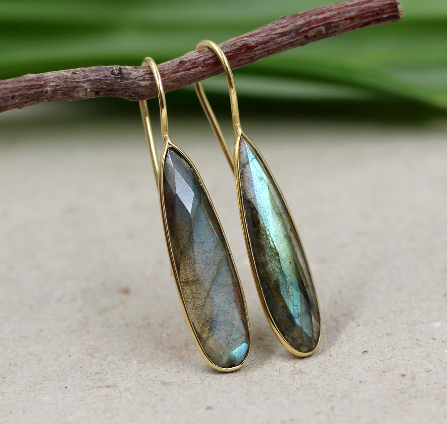 Solid 925 Sterling Silver Jewelry,Sleek Tear Drop Labradorite Earrings,Valentine Gift,Anniversary Gift for wife,Fire Labradorite Danglers