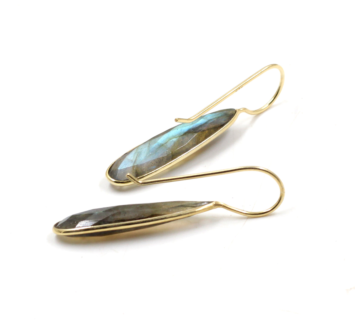 Solid 925 Sterling Silver Jewelry,Sleek Tear Drop Labradorite Earrings,Valentine Gift,Anniversary Gift for wife,Fire Labradorite Danglers