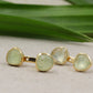 Green Prehnite Gemstone Jacket Earring,Gold Plated Silver Earring,925 Sterling Jewelry,Anniversary Gift,birthday Gift,Trendy Earring