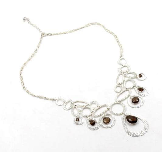 Smoky Quartz Sterling Silver Necklace